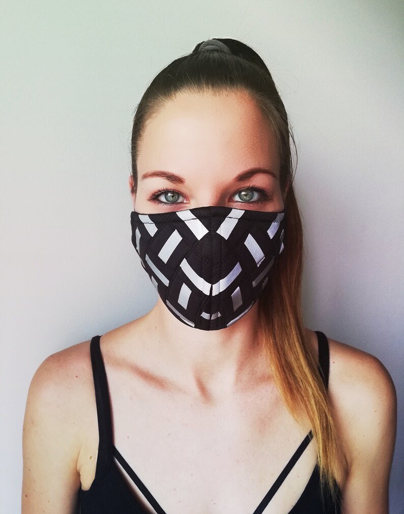 Reflective Unisex Face Mask Handmade with Hot Ironed Etsy