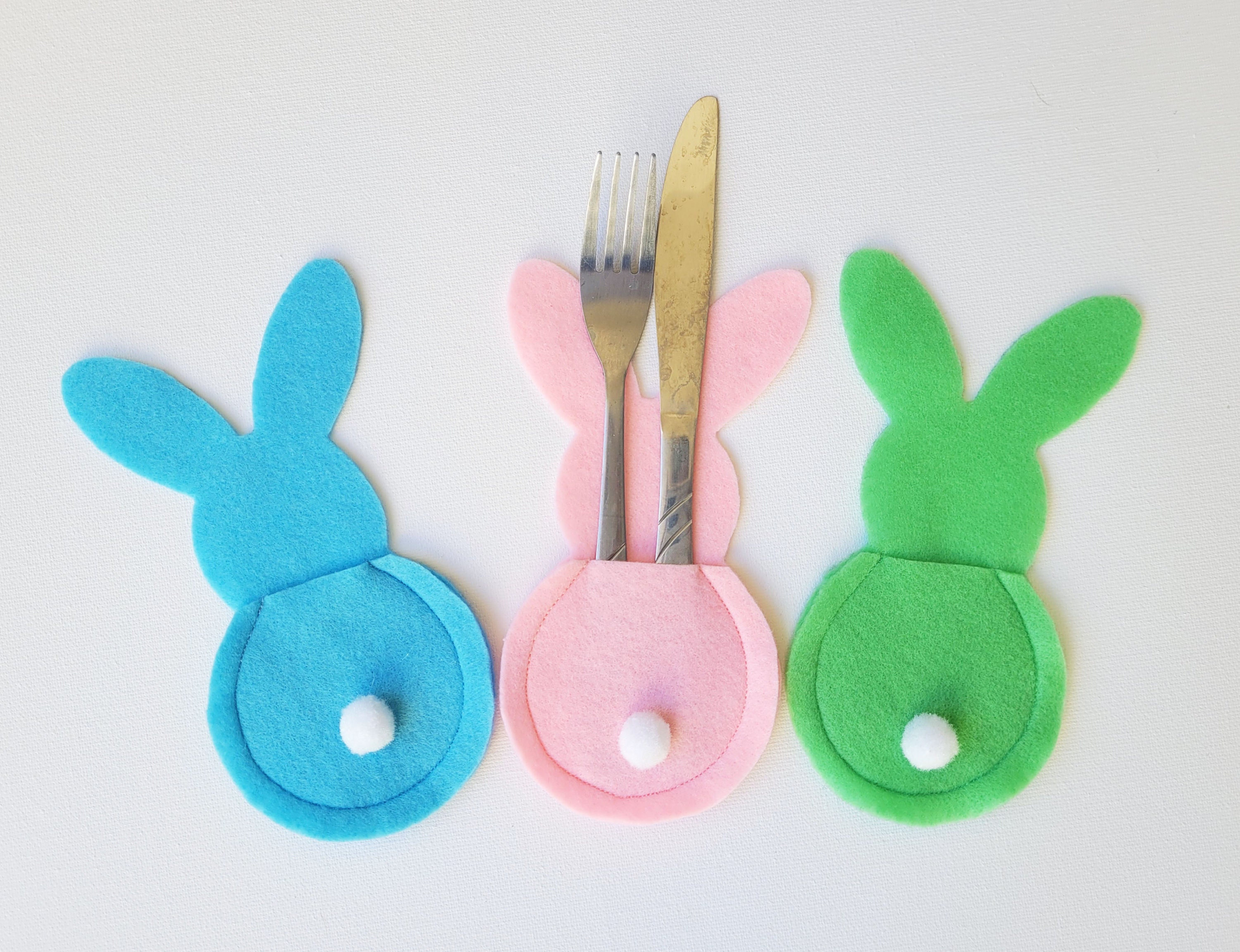 Bunny Easter Cutlery Holders Easter Table Decoration Festive Etsy UK