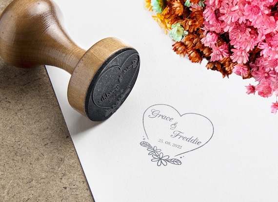 Custom Rubber Stamp for Wedding Tag - [Wedding Label] DIY Wedding  Invitation