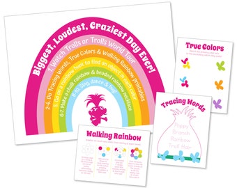 Trolls Inspired Day Printable Activity Pack