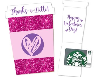 Valentine Thanks-a-Latte Gift Card Holder