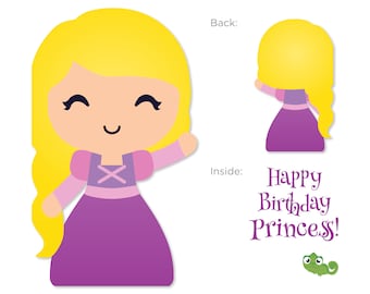 Rapunzel Inspired Birthday Card