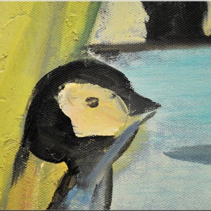 Acrylbild, Acrylmalerei auf Leinwand, handgemaltes Bild Pinguine Bild 5