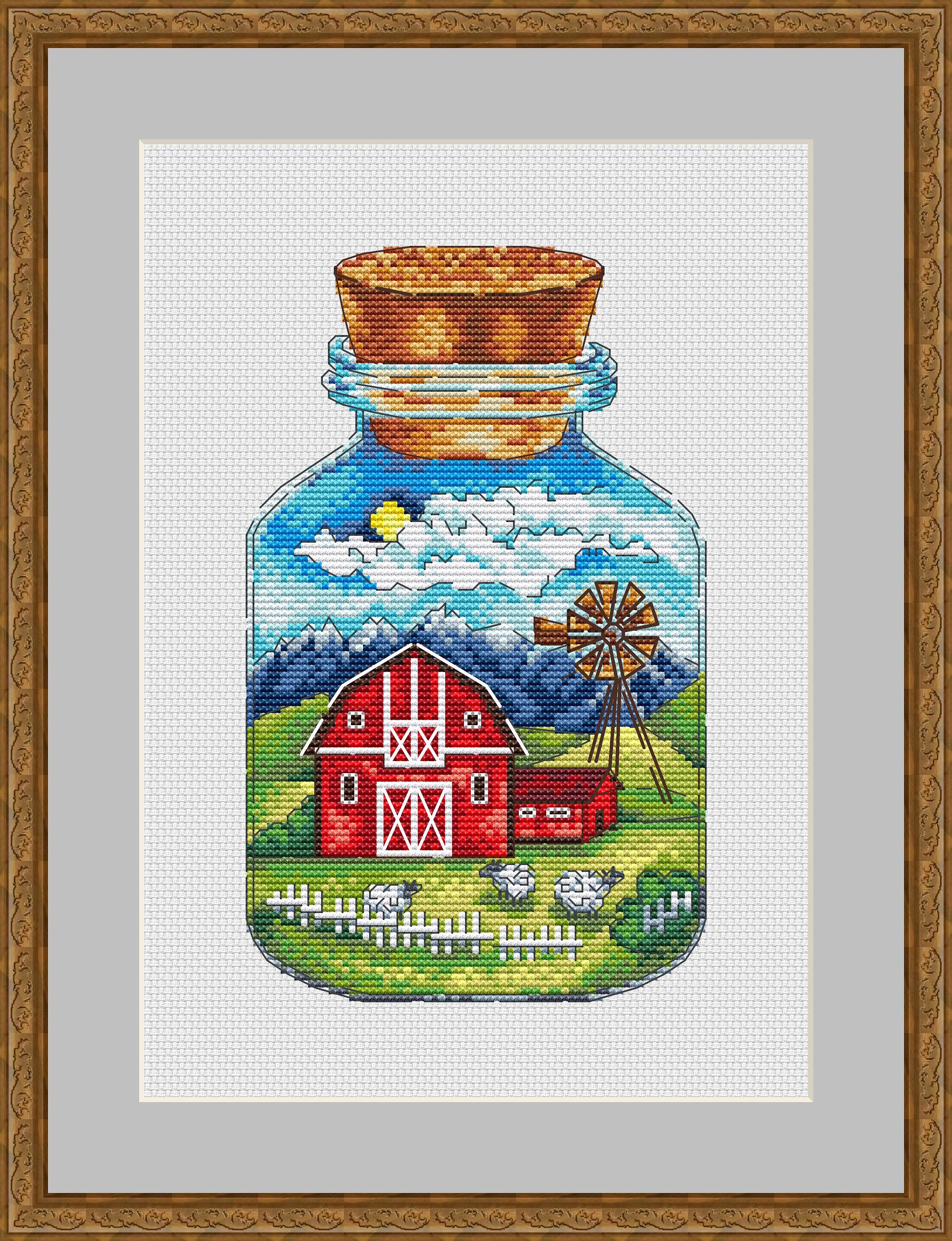 Jar cross stitch pattern Modern PDF pattern Xstitch Etsy