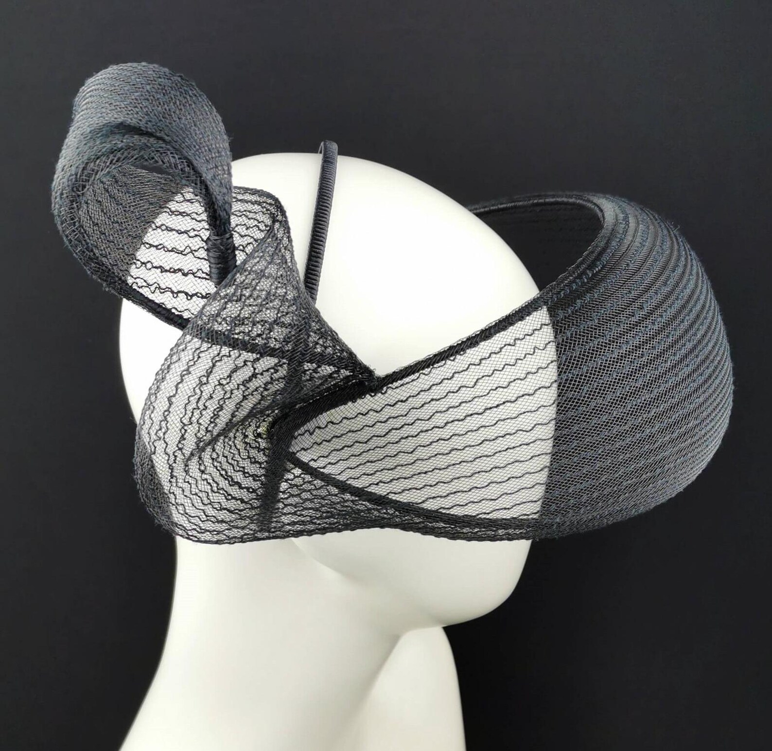 Futuristic Headpiece in Black, Alien Headpiece, Space Age, Drag ...