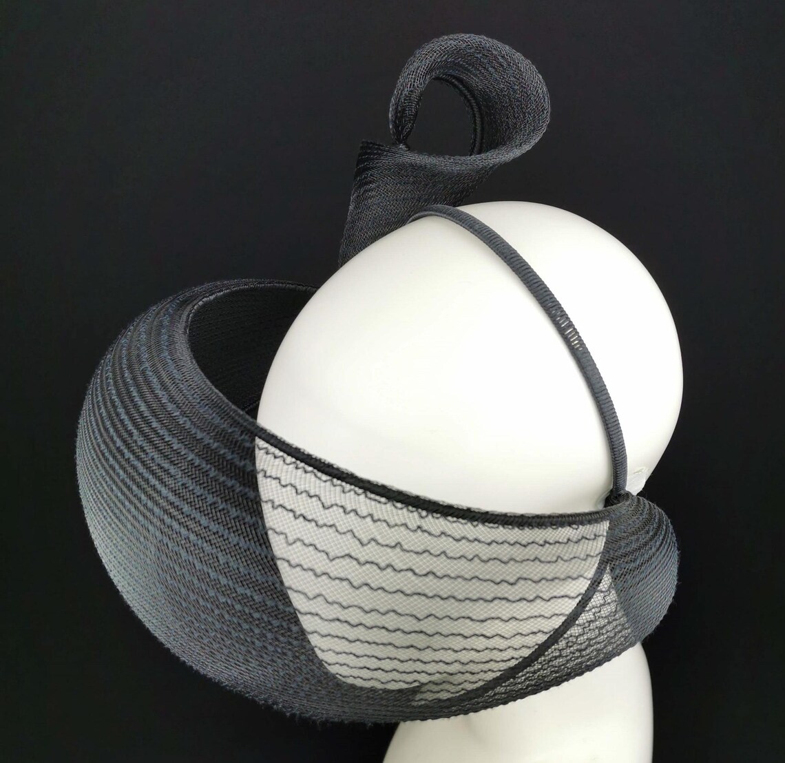Futuristic Headpiece in Black, Alien Headpiece, Space Age, Drag ...