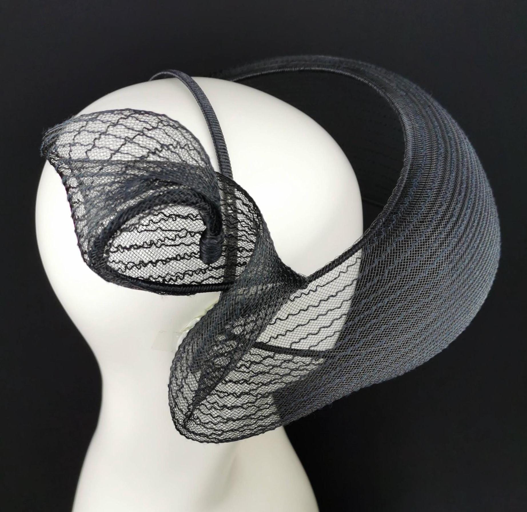 Futuristic Headpiece in Black, Alien Headpiece, Space Age, Drag ...