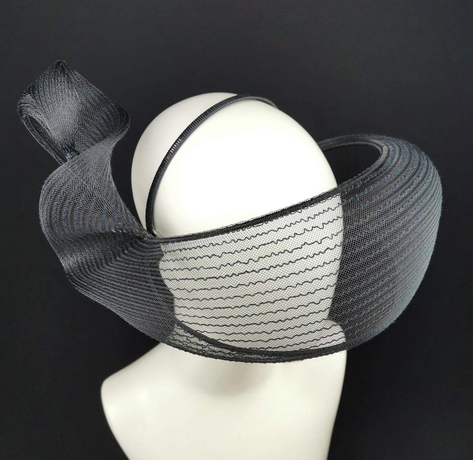 Futuristic Headpiece in Black, Alien Headpiece, Space Age, Drag ...