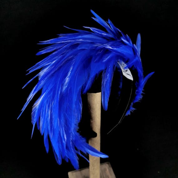 Feathers Headband - Royal Blue - Etsy display picture 1