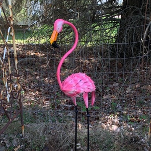 Pink Flamingo Metal Statue Outdoor Garden Decor Yard Art DL55