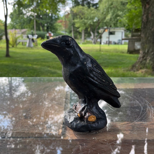 Black Crow Raven Statue Home Decor EG94