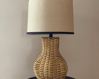 wicker bedside lamps
