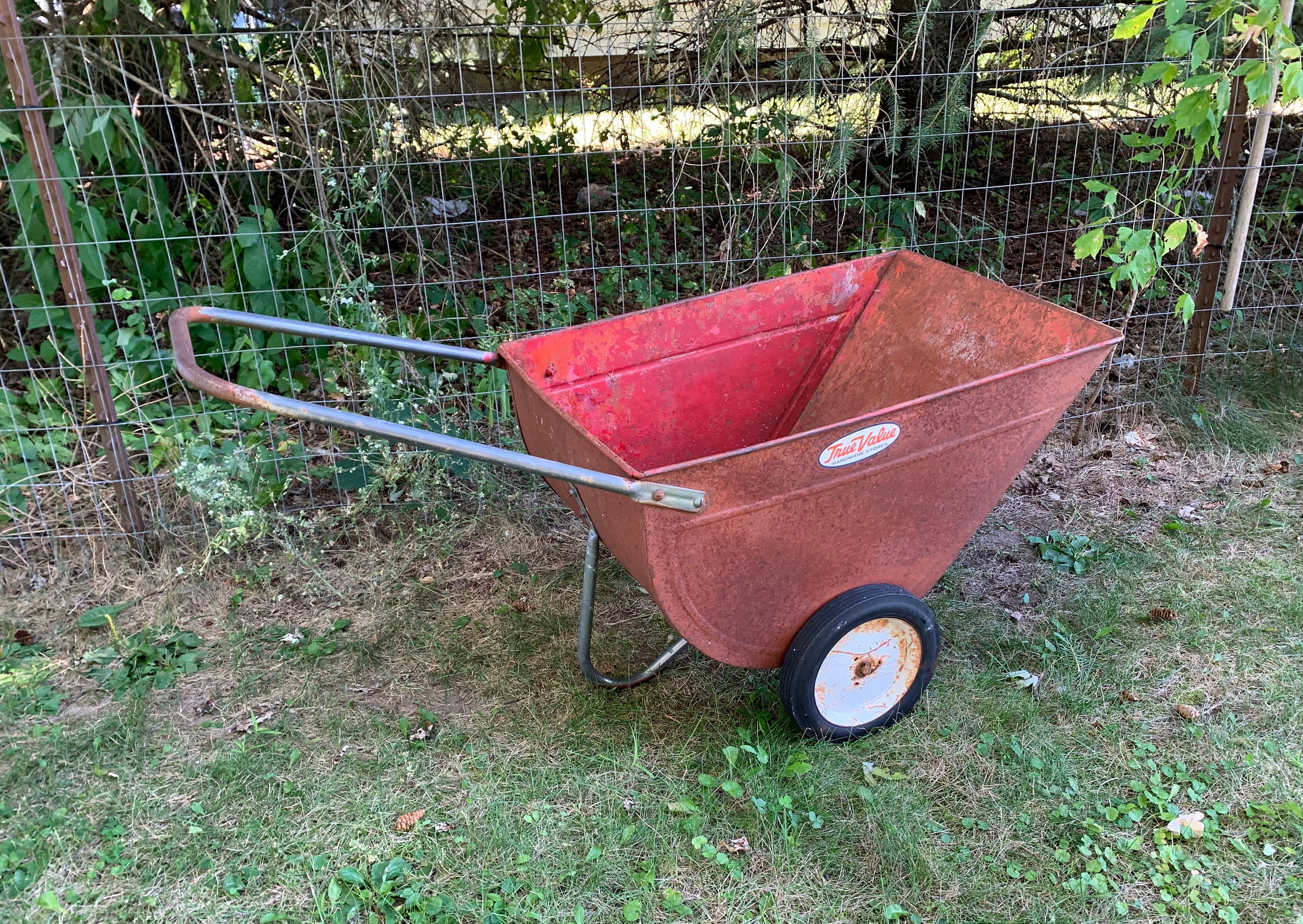Antique Metal Garden Cart True Value Hardware Dump Cart Etsy