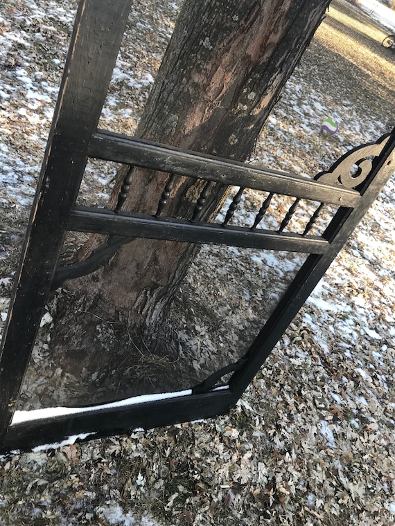 Antique Farmhouse Wood Screen Door Architectural Salvage Victorian Exterior Wood Door Primitive Ornate Decorative Old 32 X 81 Bp31