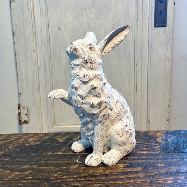 Standing Bunny Rabbit Statue Garden Yard Art Easter Decor EN21