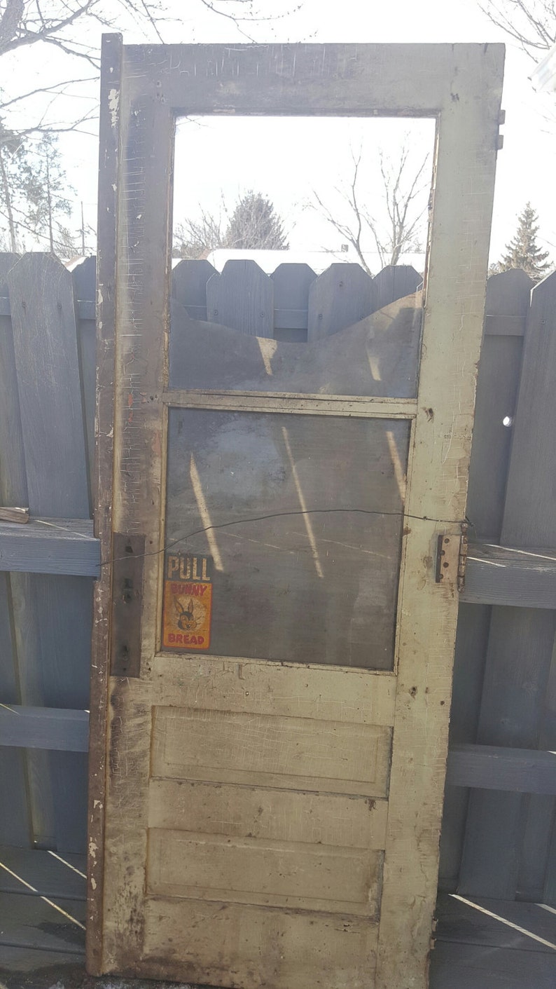 Antique Industrial Wood Entry Door Architectural Salvage Etsy