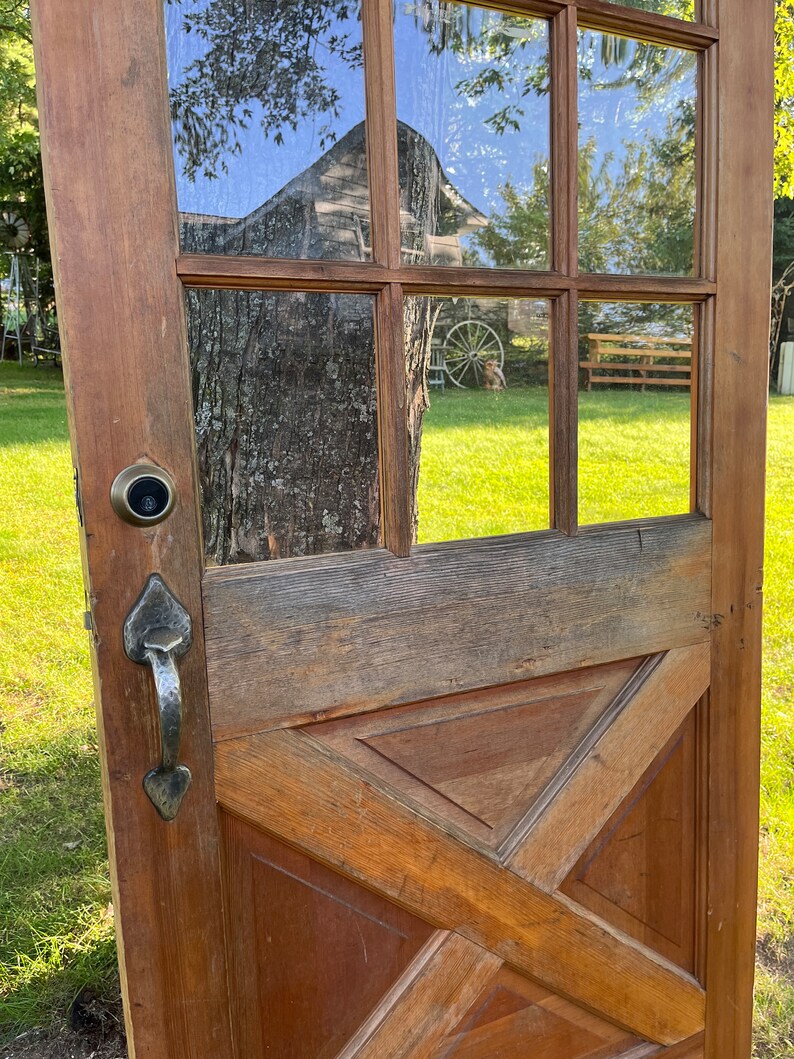Vintage Cross X Exterior Wood Door Architectural Salvage Etsy
