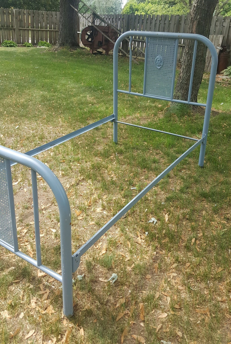Antique Simmons Metal Bed Frame. Tubular Twin Size. Vintage Etsy