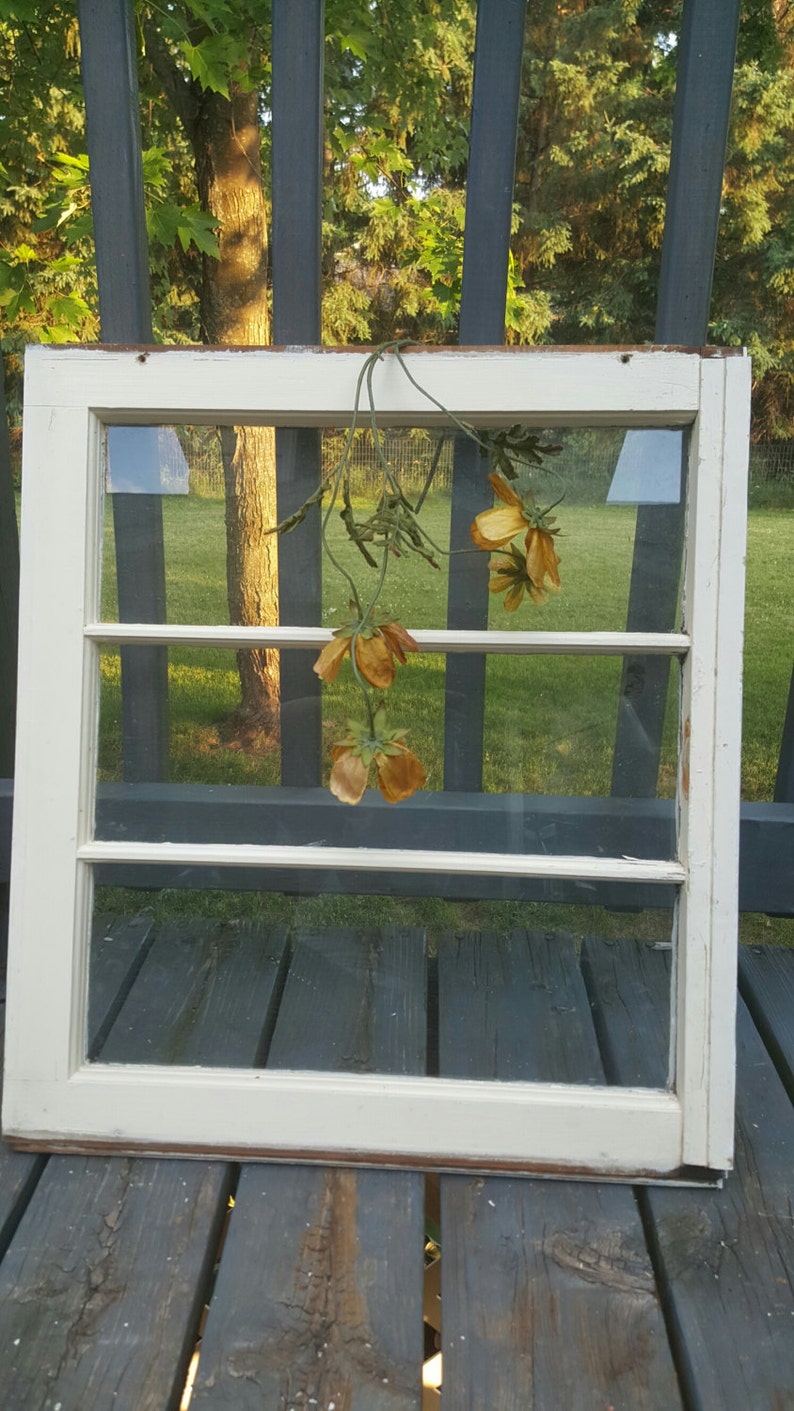 Wood Sign Picture Frame 0124 Vintage Wood Window Three 3 Pane French Country Modern Farmhouse Home Decor Wedding Seating Chart Menu Board