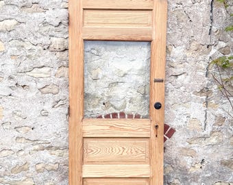 Antique Single Pane Glass Entry Door, Architectural Salvage, Reclaimed, 33 3/4 x 81 1/2" FQ6-RH