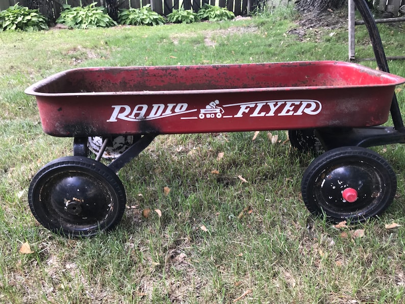 Antique Radio Flyer Wagon Full Size 90 1970's Red | Etsy