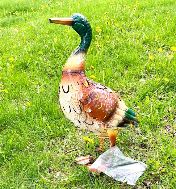 Duck Mallard Outdoor Statue, 17 1/2