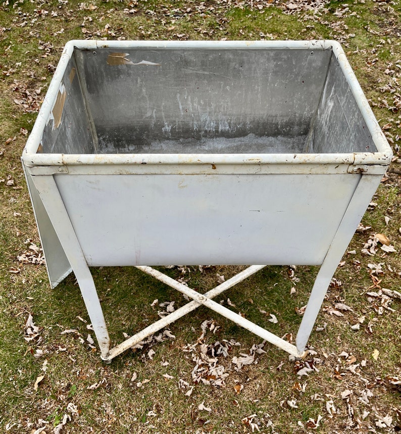 Antique Metal Laundry Wash Tub Basin Sink Kitchen Farmhouse Etsy