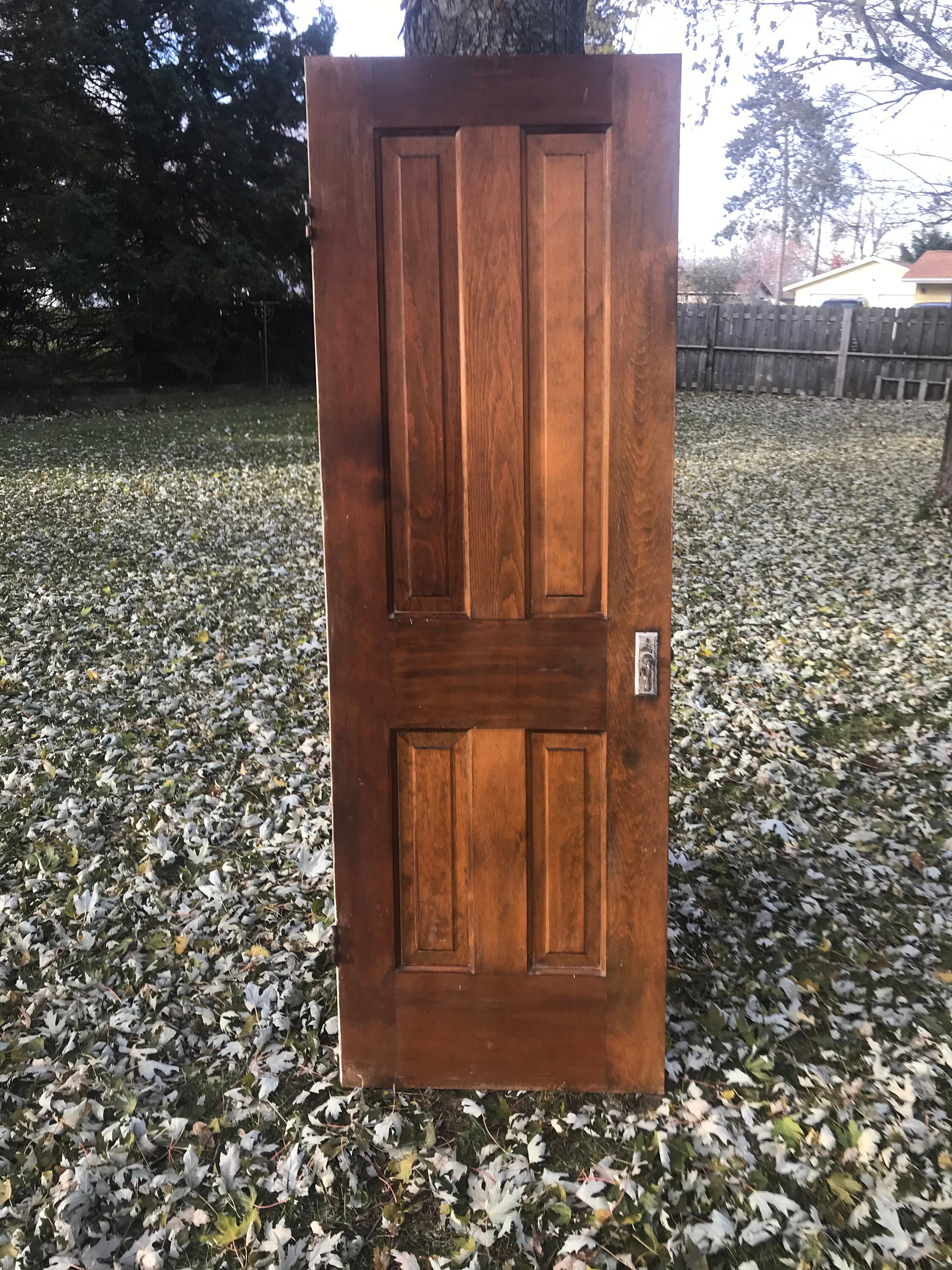 Antique Solid Wood Door Four Panel Interior Wood Door Farmhouse Salvage Architectural Salvage Building Supply Pantry 24 X 72 Ba33