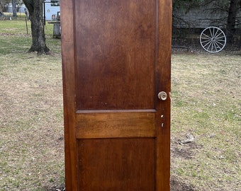 Antique Two Panel Interior Shaker Wood Door, Reclaimed, Renovation, Architectural Salvage 31" x 78.75" EO80