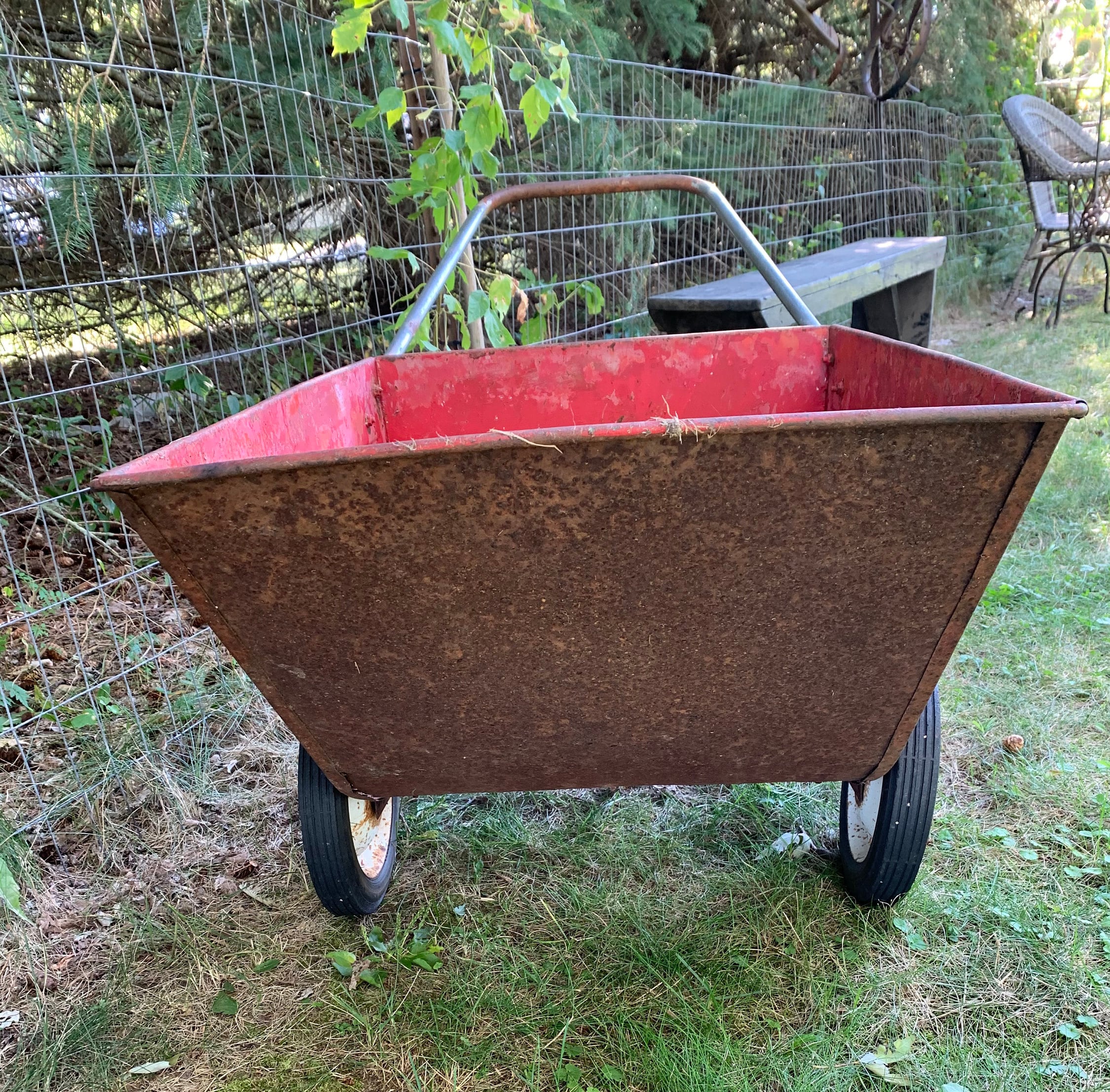 Antique Metal Garden Cart True Value Hardware Dump Cart Etsy