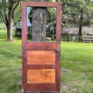 Vintage Rustic Wood N0 Glass Entry Panel Door, Architectural Salvage, Reclaimed, Restoration 35.75 x 83.25 EC11