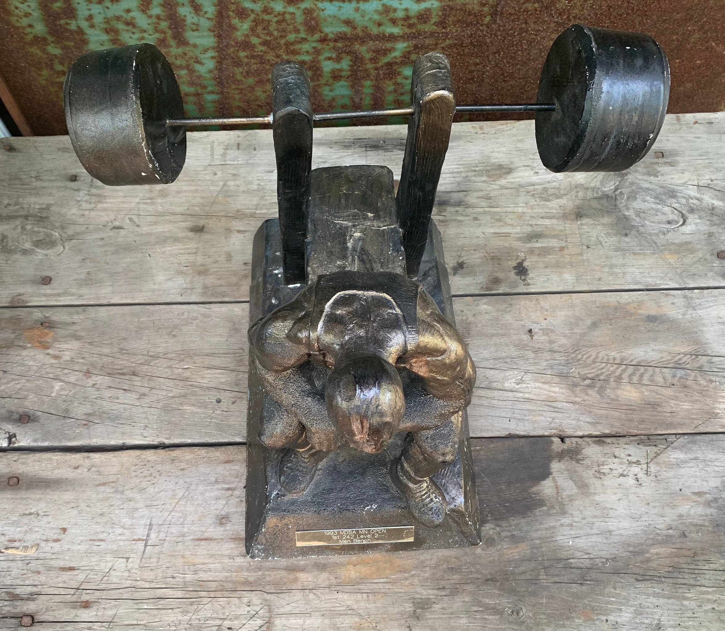 Vintage Don Len Bodybuilding Trophy, Weight Lifting, Weight Lifter ...