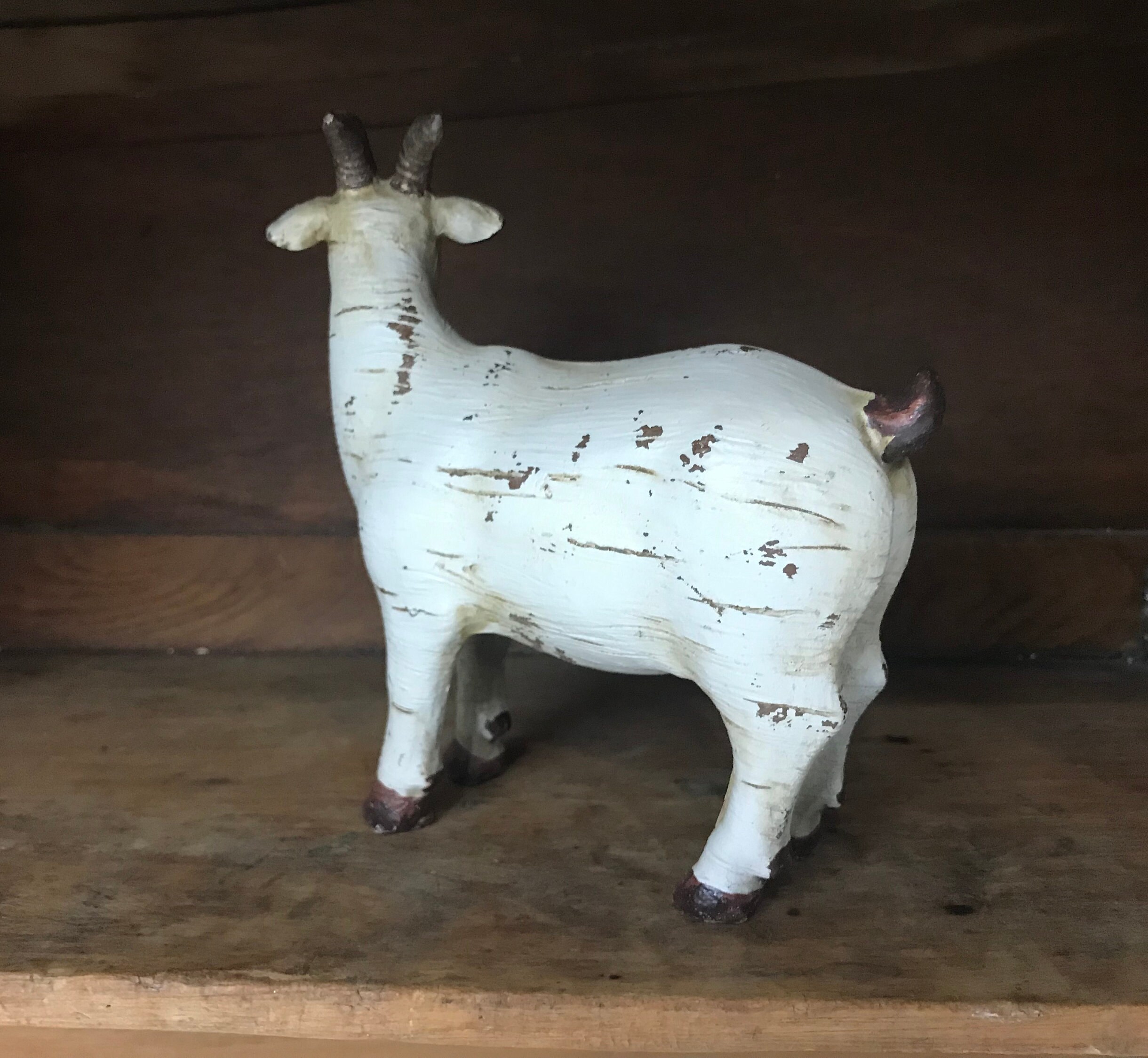 Old Goat Figurine Farmhouse Home Decor Home Accent Farm Etsy