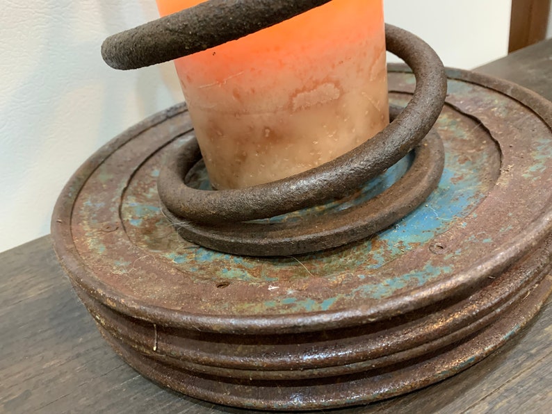 Industrial Parts Metal Candle Holder Pillar Candle Etsy