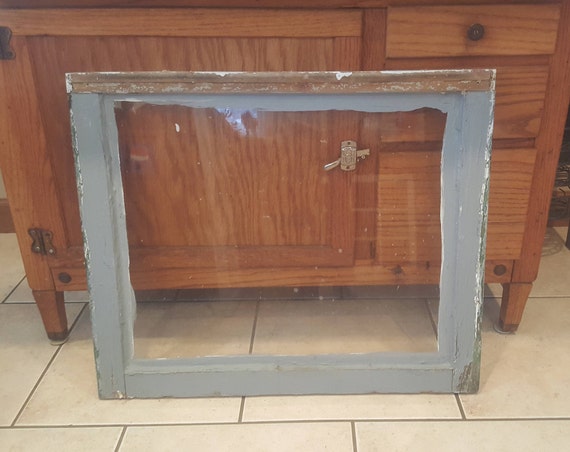 Vintage Old Wood Window Frame One Pane Farmhouse Home Decor Etsy