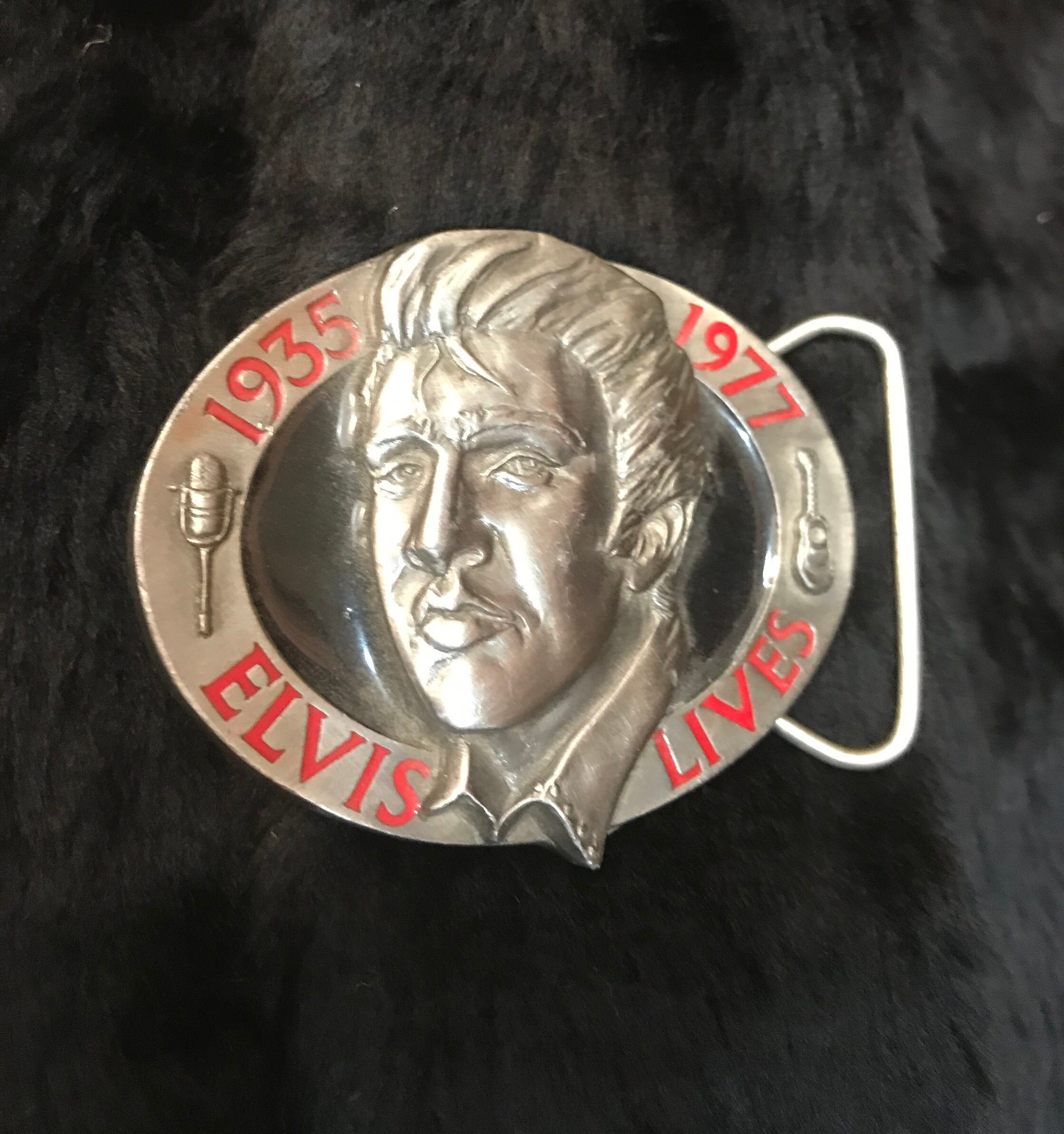 Vintage Silver Elvis Belt Buckle 1935-1977 | Etsy