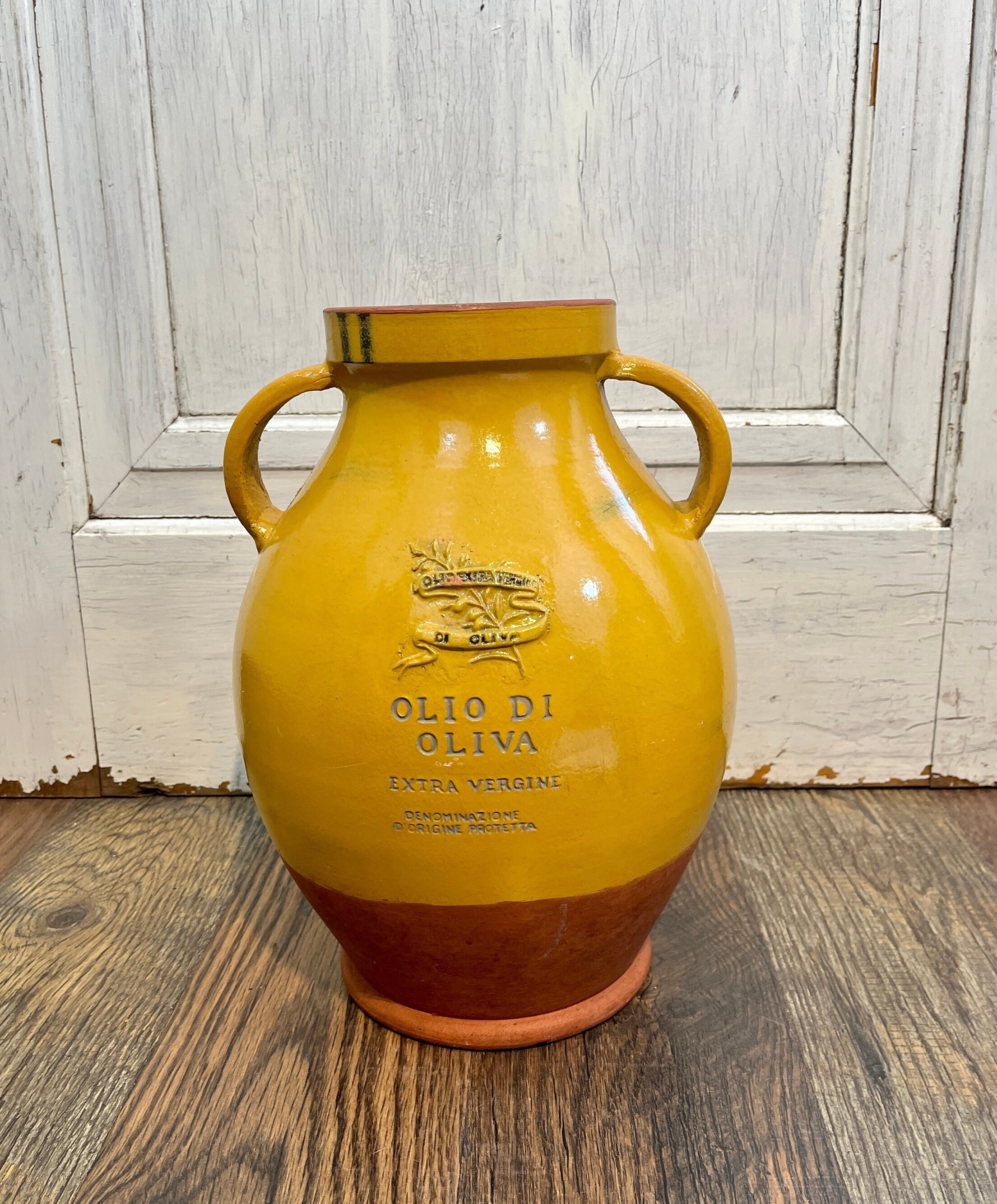 Vintage Olive Oil Bottle – Farmhouse Pottery