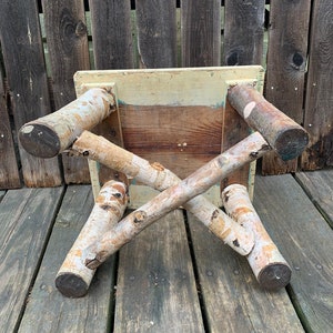 Rustic Birch Wood Log Step Stool Wood Plant Stand Riser DM5 - Etsy