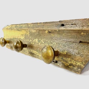 Wood Coat Rack, Reclaimed Barnwood, Antique Door Knob, Primitive Shelf