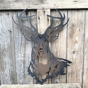 Metal Deer Buck Stag Silouette. Wildlife Cabin Lodge Lake Home Decor, Wall Decor
