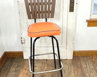 Vintage Bar Stool Set, Retro Kitchen Counter Stools