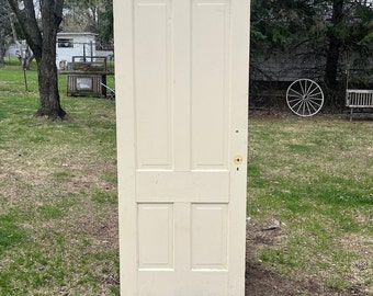 Antique Four Panel Wood Interior Door, Renovation, Reclaimed, Architectural Salvage 32" x 78 3/4" EP8