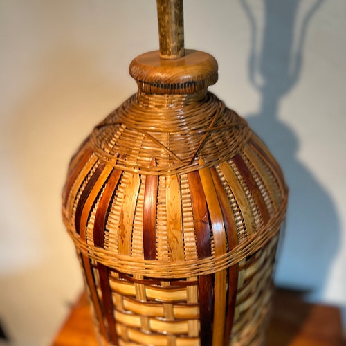 Wicker Woven Reed shops Table Lamp DS90