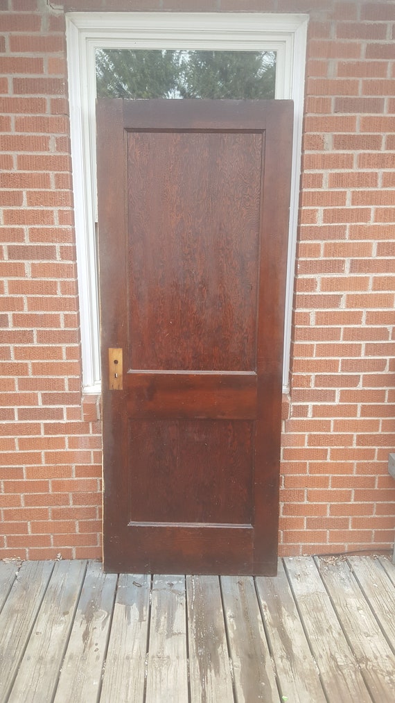 Antique Wood Door Old Wooden Recessed Panel Door Building Etsy