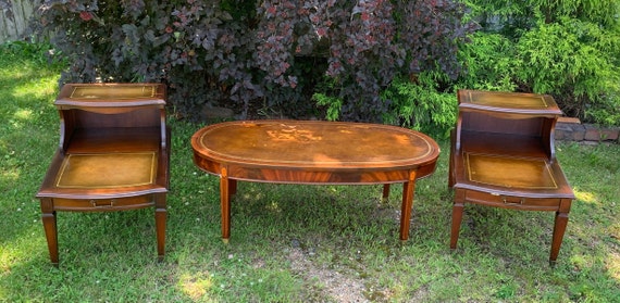 Mahogany coffee table and end tables deals