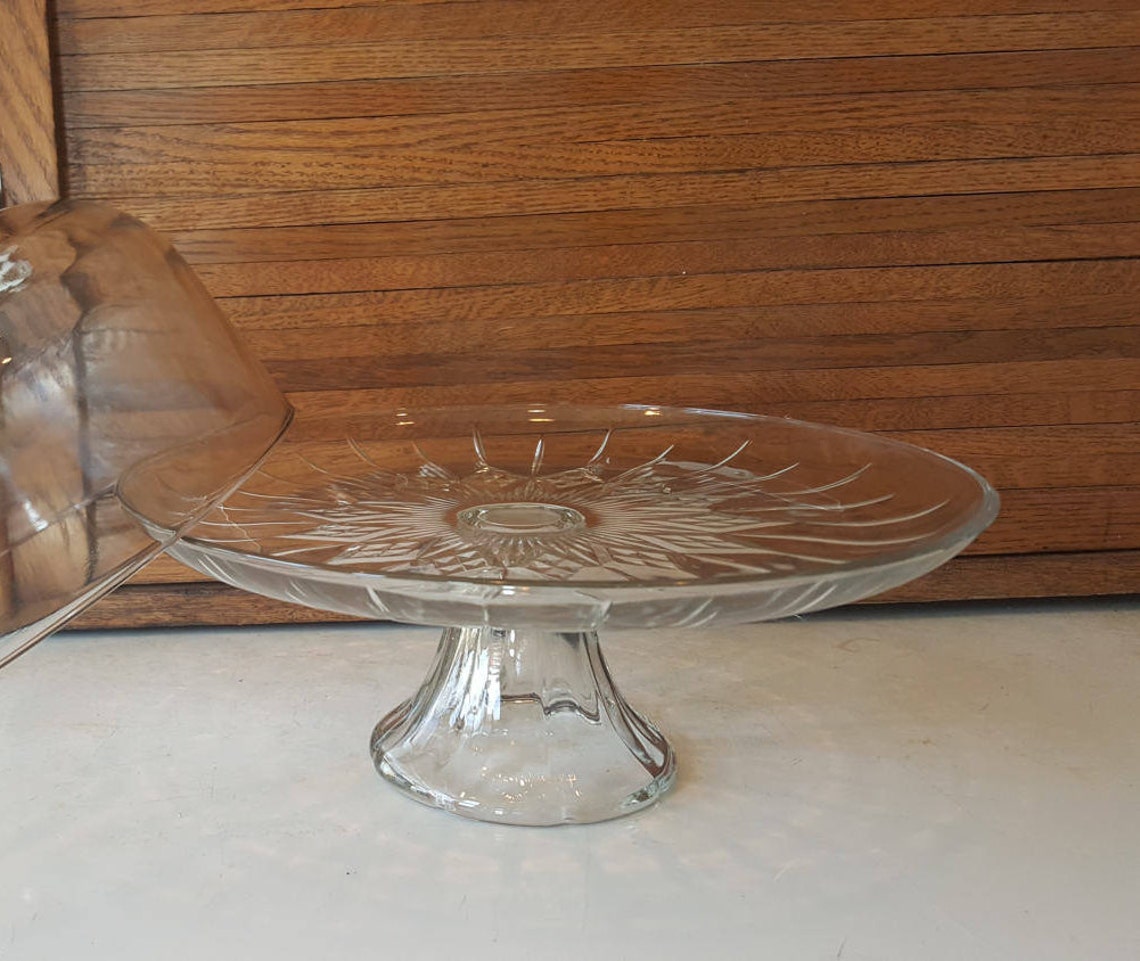Antique Cake Plate or Stand Cake Stand with Dome Lid Vintage Etsy