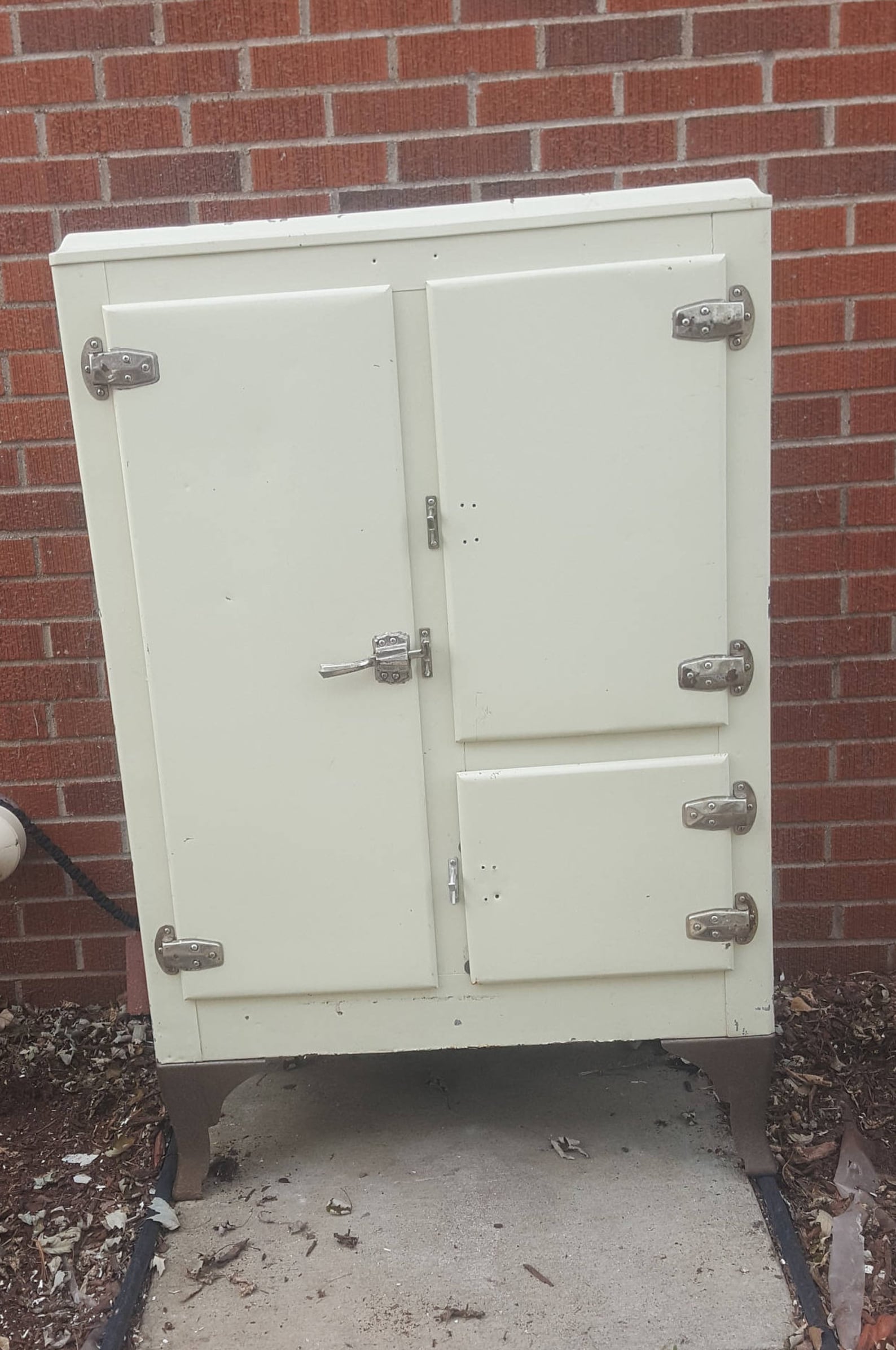 Antique Metal Ice Box Old Metal Ice Chest Original Hardware Etsy