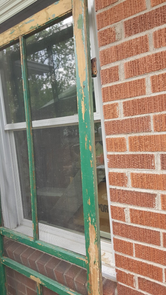 Antique Wood Frame Screen Door Building Supply Architectural Salvage Farmhouse Country Victorian Exterior Door Porch 32 X 80 1 4 Au6