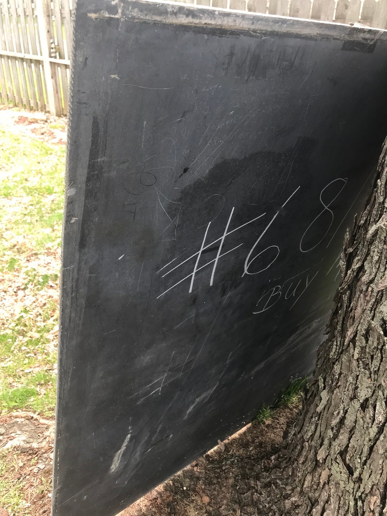 School House 1900/'s Raw Edge Unframed Primitive Chalkboard Antique Black Slate Classroom Blackboard Architectural Salvage,School Classroom