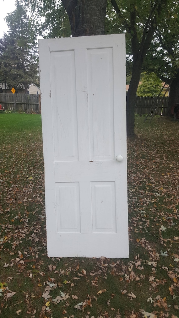 Old Wood Door Interior Door Building Supply Architectural Salvaged Farmhouse Remodel Pantry 4 Panel Door 29 3 4 X 77 1 2 Al85